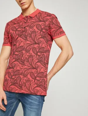 10367 Salmon Polo Neck T-Shirt