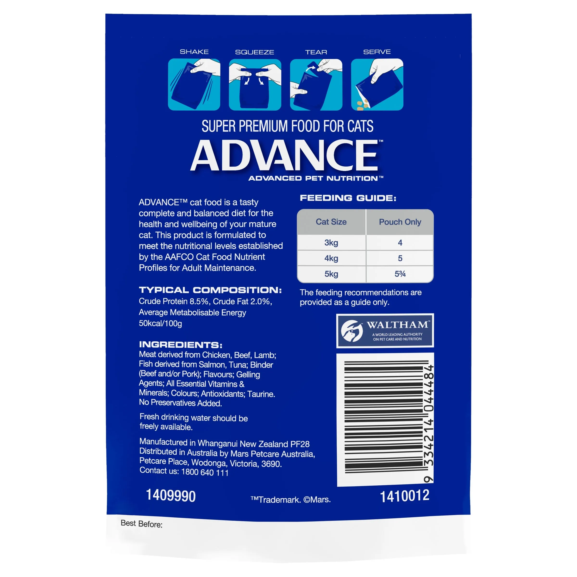 Advance Ocean Fish in Jelly Healthy Ageing Mature Cat Wet Food 85g