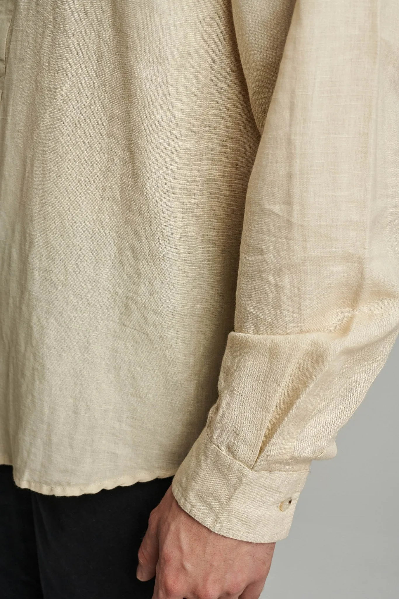 AKLUKAS LS COT/LINEN - Brown Rice