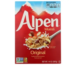 Alpen - Cereal Muesli Original With Raisins, 14 Oz - Pack of 12