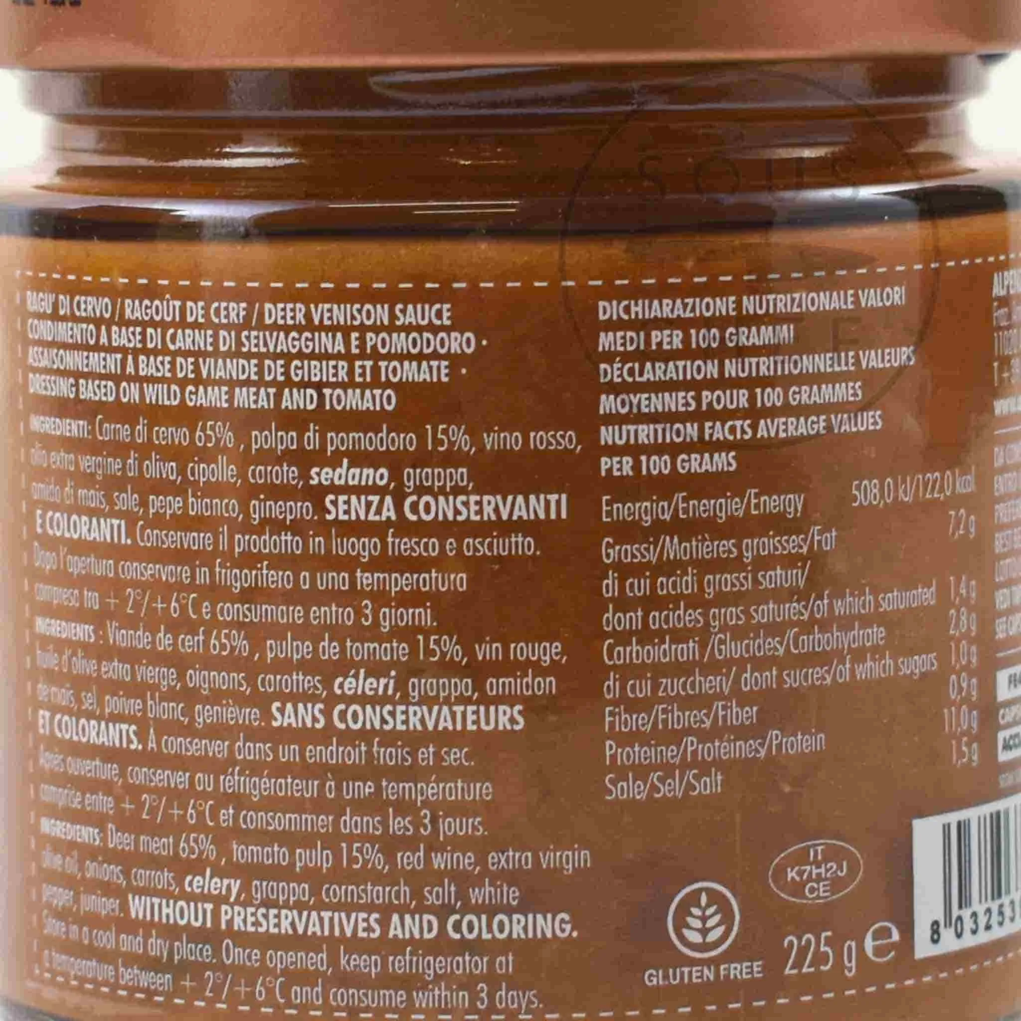 Alpenzu Venison Ragu, 225g
