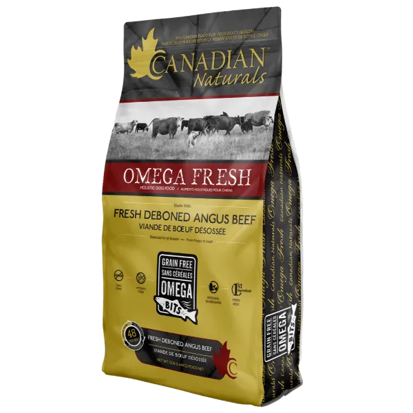 Canadian Naturals Omega Fresh Deboned Angus Beef Recipe Dry Dog Food