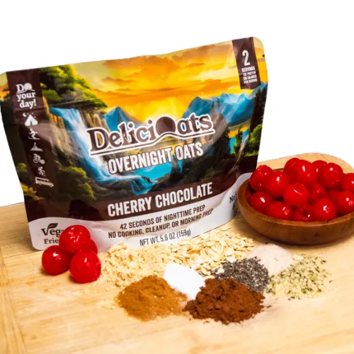 Cherry Chocolate Overnight Oats by DeliciOats™