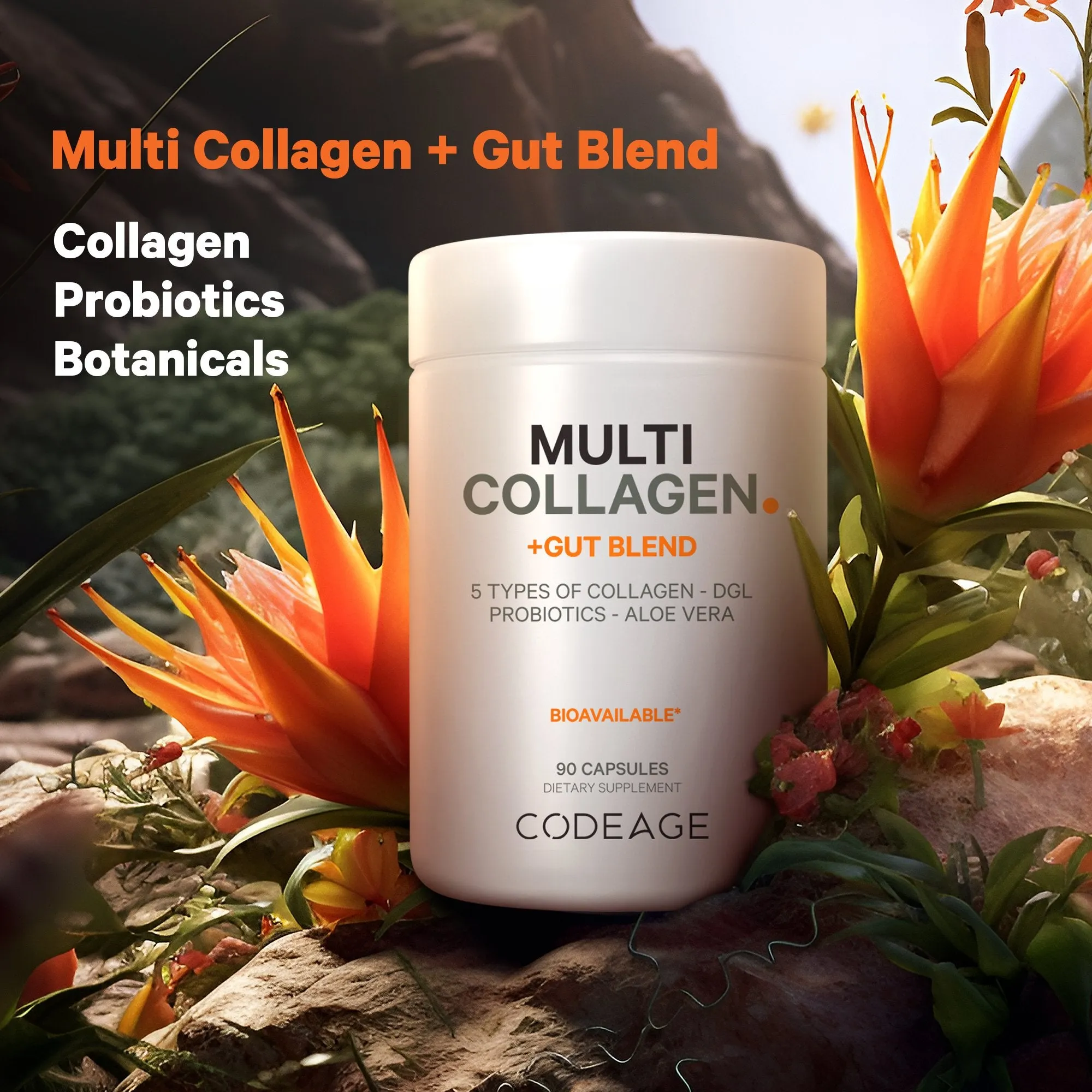 Codeage Multi Collagen Capsules   Gut Health Blend