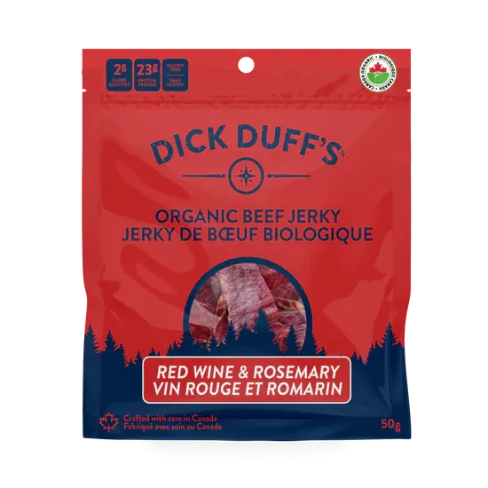 Dick Duff's Organic Beef Jerky - Red WIne & Rosemary