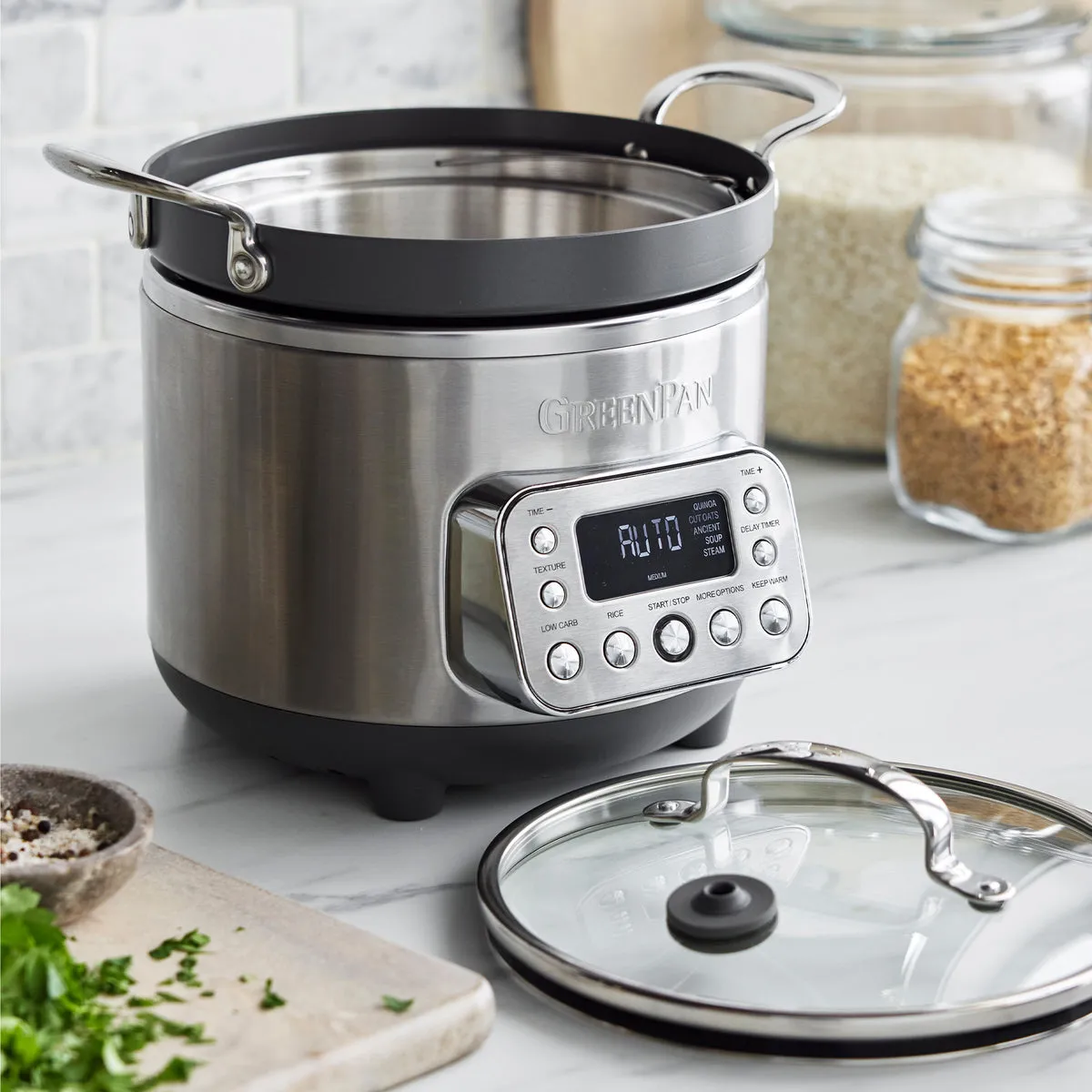 Elite 10-Cup Rice & Grains Cooker | Premiere Stainless Steel