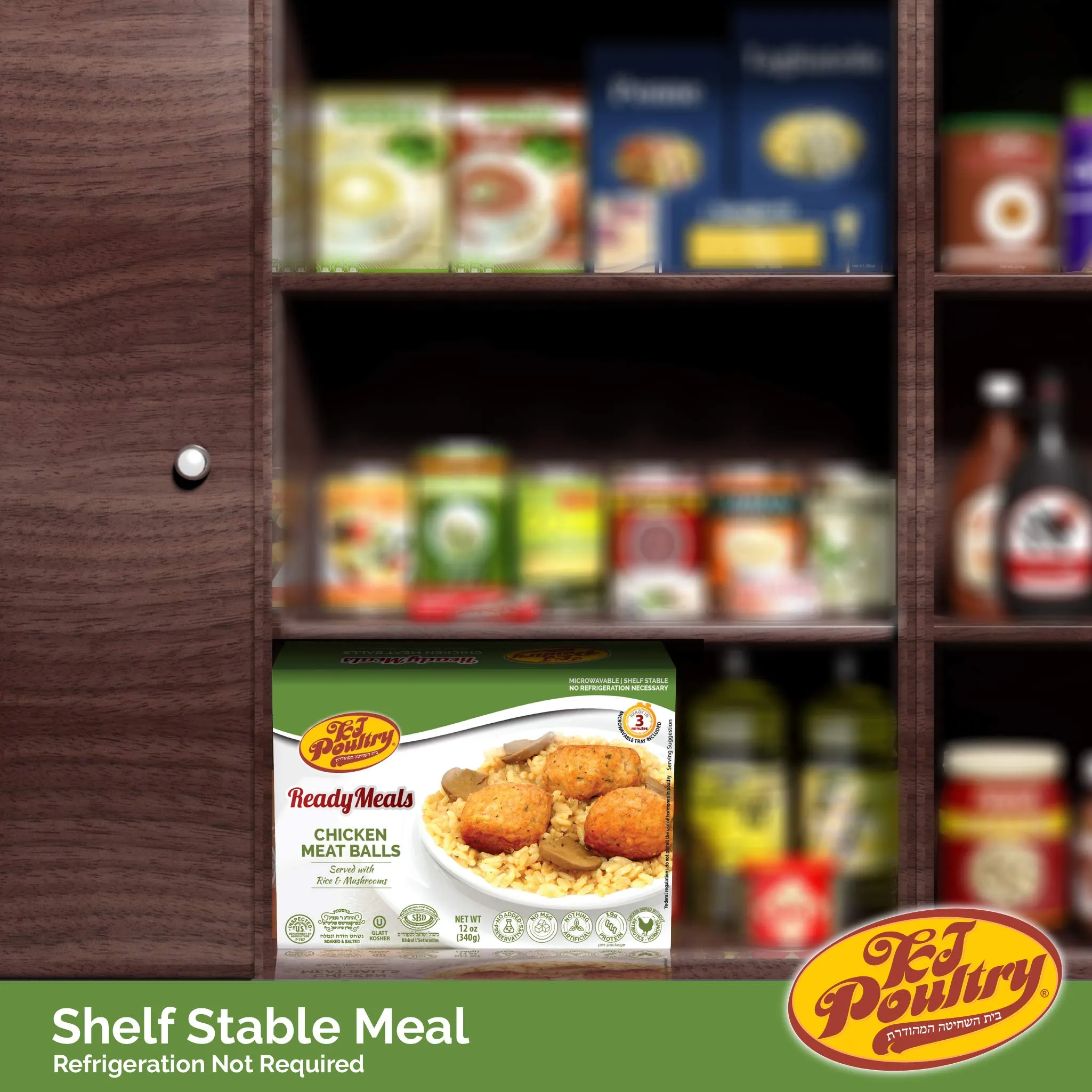 KJ Poultry, Kosher, Chicken Meat Balls and Mushrooms - 3 Pack