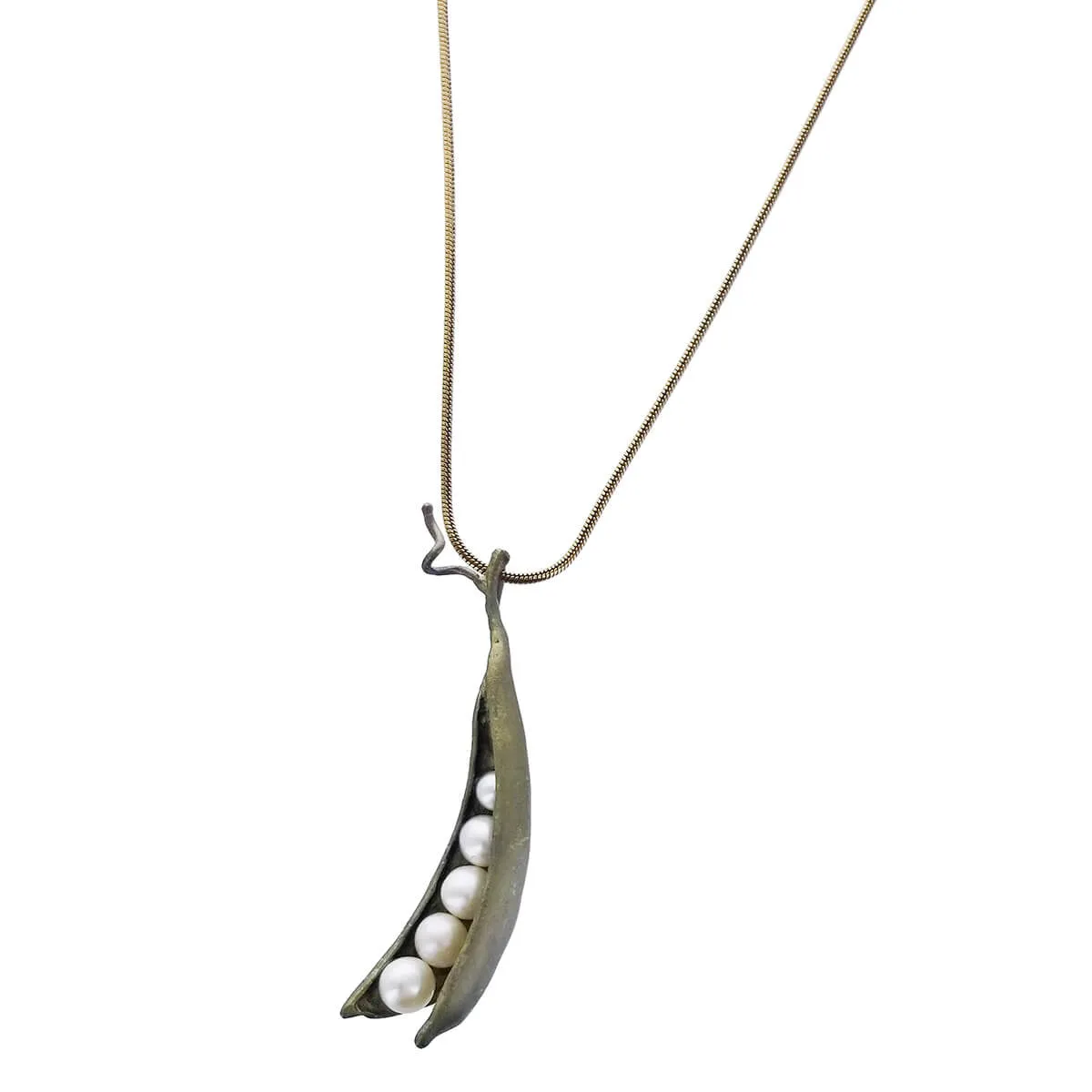 Michael Michaud Five Pearls Peapod Necklace