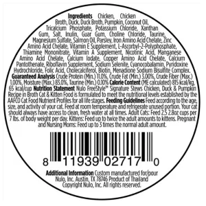 Nulo Freestyle Grain-Free Chicken & Duck Stew Recipe Wet Cat Food, 2.8 oz