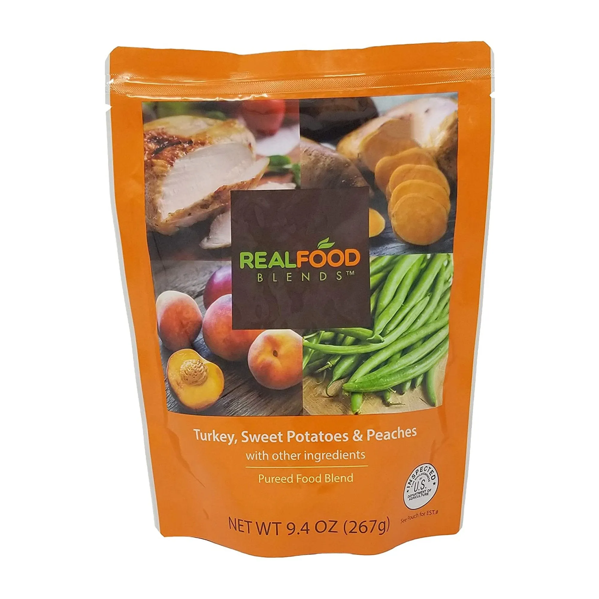 Real Food Blends™ Turkey, Sweet Potatoes & Peaches Ready to Use Tube Feeding Formula, 9.4 oz. Pouch